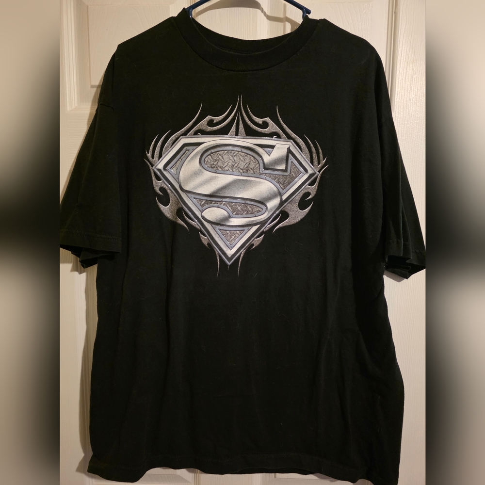 DC Comics Black and Silver Superman Tee